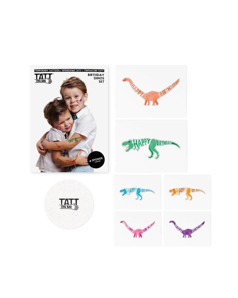 Najlepšie hraèky TATTonMe Tetovaèky pre deti Dinosaury narodeninová sada