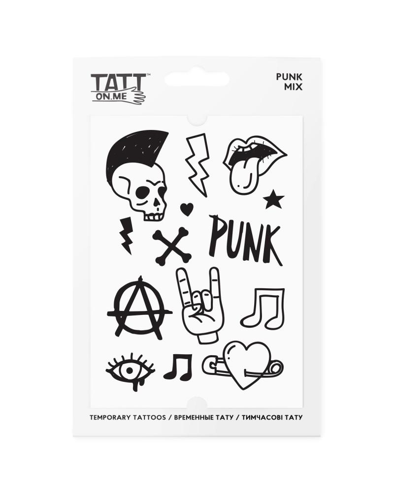 TATTonMe Vodeodolné dočasné tetovačky Punk mix