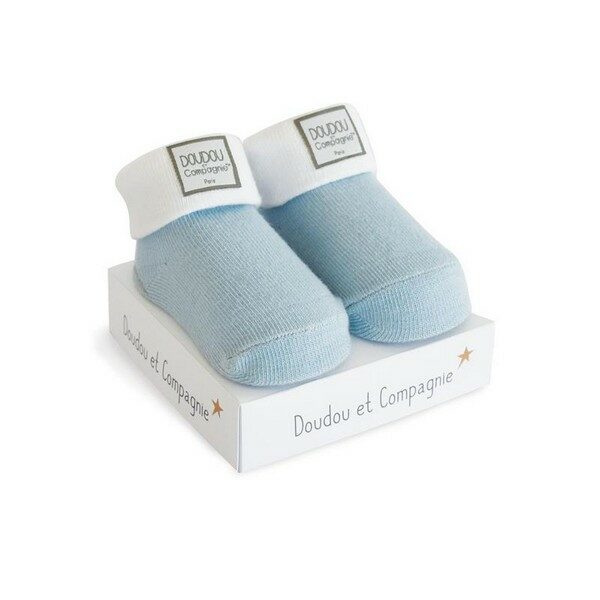 DouDou et Compagnie ponožky pre bábätko modré mix