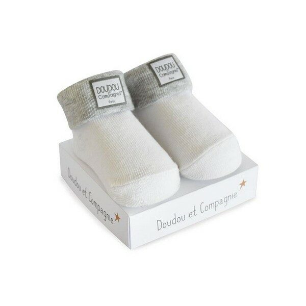 DouDou et Compagnie ponožky pre bábätko sivé mix