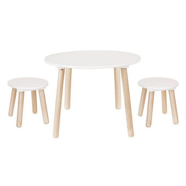 Jabadabado Biely detský stôl a 2 stoličky
