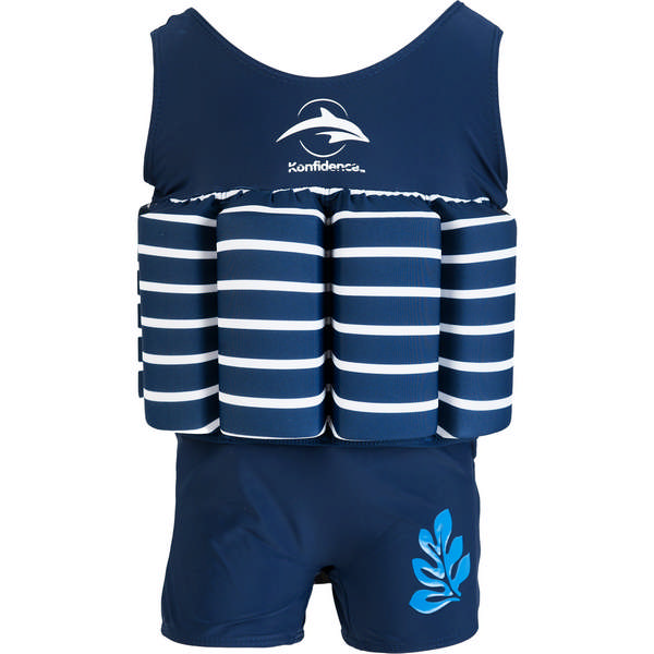 Konfidence Floatsuit – plavky na učenie plávania Blue Stripe