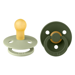 BIBS Colour cumlky z prrodnho kauuku 2ks  vekos 2 Sage hunter Green