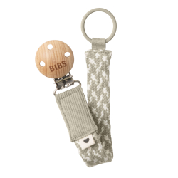 BIBS Paci Braid klip na cumlk Sand/Ivory