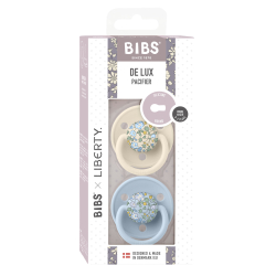 BIBS x LIBERTY De Lux cumlky zo siliknu 2ks - one size ivory-baby-blue