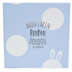 DouDou et Compagnie Lapin Bonbon Zajačik modrý capačky PM 0-6m