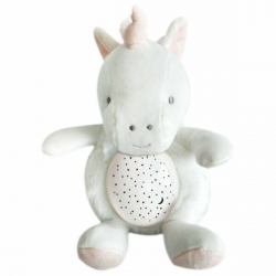 DouDou et Compagnie VM Non svetlo s bielym umom a projektorom Jednoroec 20cm