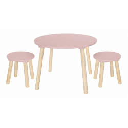 Jabadabado Stôl a 2 stolièky ružový