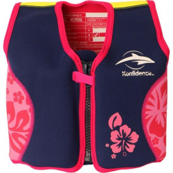 Konfidence Jacket  vesta na uenie plvania Navy  Pink Hibiscus