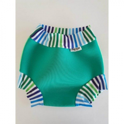 Swim nappy neoprénové plavky Zelené s pásikom