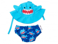 Zoocchini UV set klobúčik a plavky Žralok 12-24m