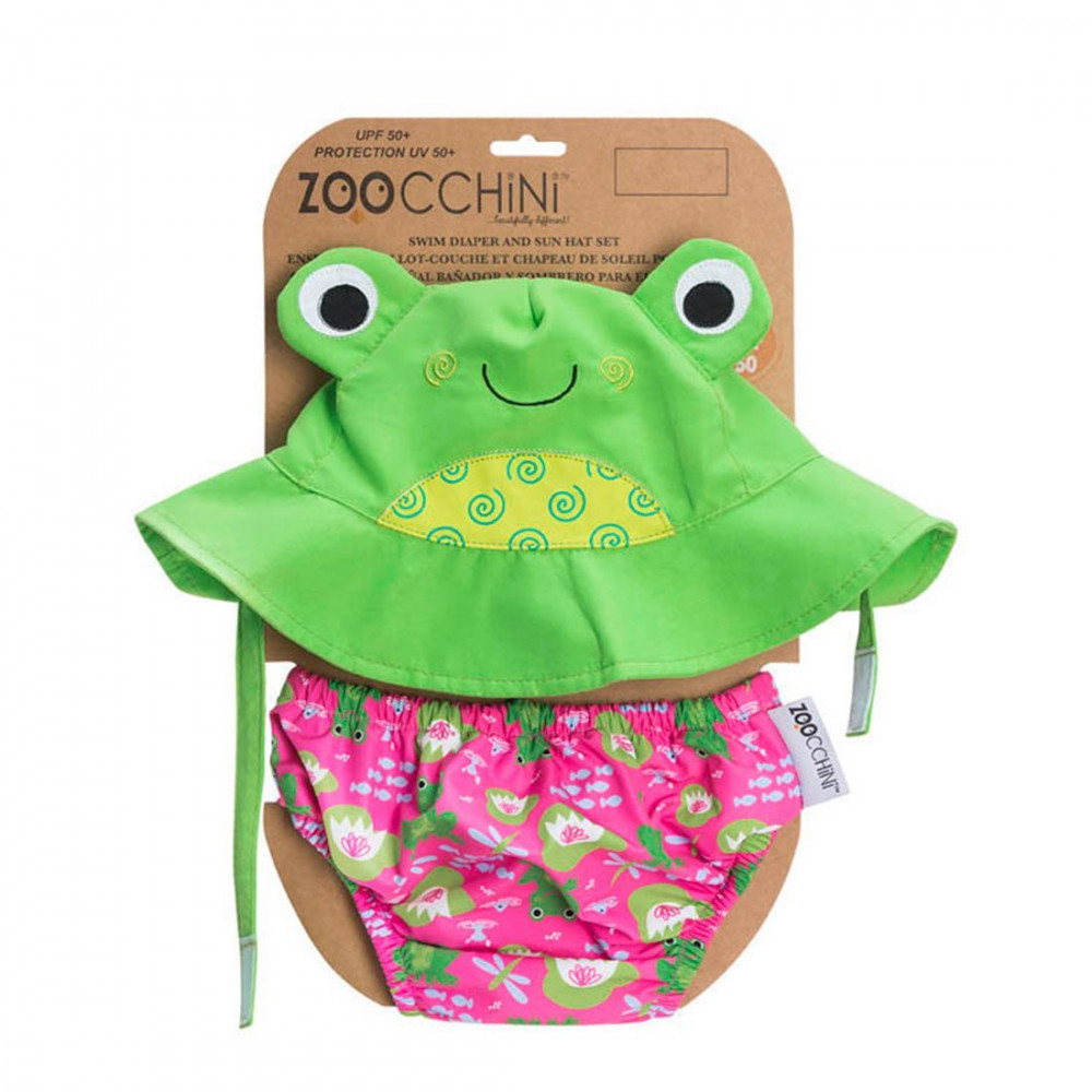 Zoocchini UV Set klobúčik a plavky Žabka 12 - 24 m